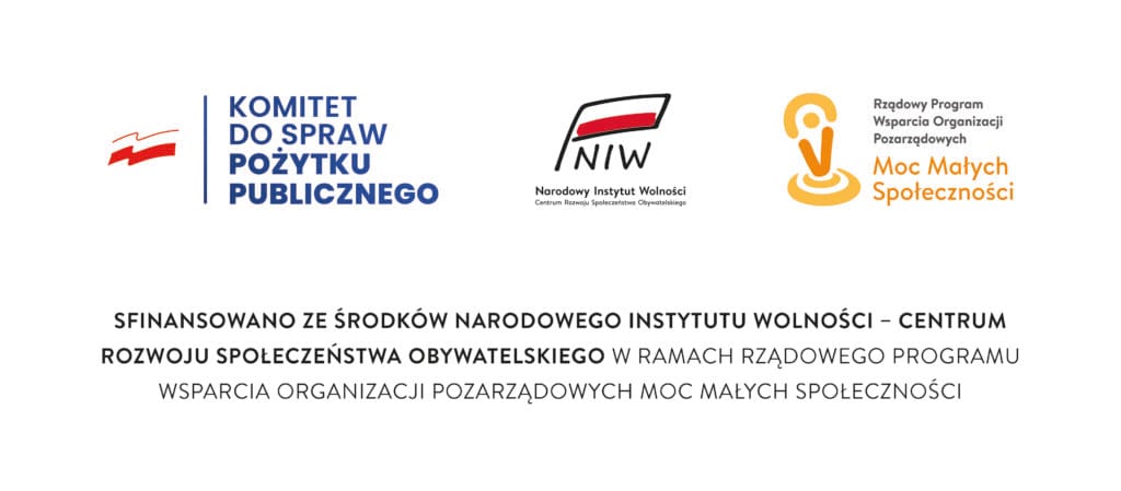 pasek z logotypami Programu Moc Małych Społeczności